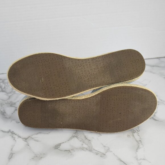 NWOT Lauren Conrad Feldspar Steel Blue Gray Stud Suede Espadrilles Flats Size 6 - Picture 5 of 5